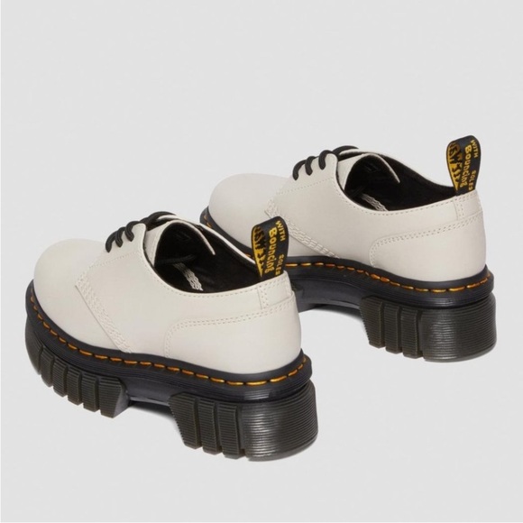 Dr Martens Audrick Nappa Leather Platform Shoes Women's US 7 Grey Taupe Color - Picture 5 of 11